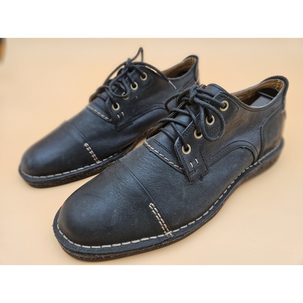 FOSSILL BARRETT OXFORD BLACK LEATHER SHOES SIZE 10.5